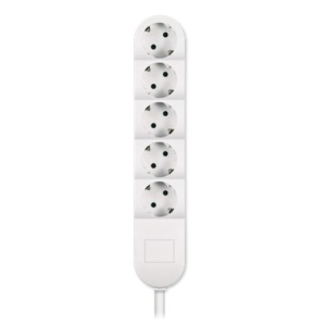 PRODUŽNI KABAL 5M 5RUPA 3600W BELI – ALING CONEL
