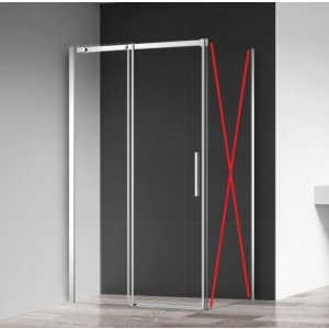 TITAN 120 TUŠ VRATA (PARAVAN) VISINE 200 PROVIDNO KALJENO STAKLO 8mm HROM RAM – CONCEPT