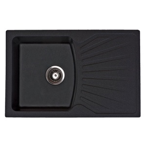 SUDOPERA GRANITNA XQUADRO PLUS CRNA 770X500 SA SIFONOM fi90 METALAC