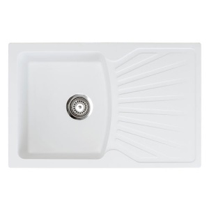SUDOPERA GRANITNA XQUADRO PLUS BELA 770X500 SA SIFONOM fi90 METALAC