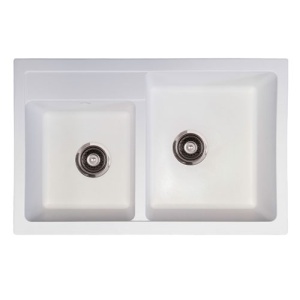 SUDOPERA GRANITNA XQUADRO PLUS 2D BELA 780X500 SA SIFONOM fi90 METALAC