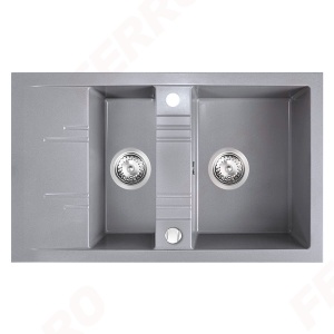 SUDOPERA GRANITNA FERRO 790X480 1.5D SIVA SA POP-UP SIFONOM fi90