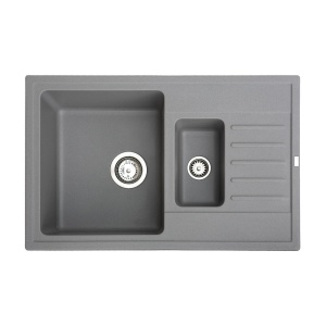 SUDOPERA GRANITNA XQUADRO PLUS 1.5D GRAFIT 780X500 SA SIFONOM fi90/fi60 METALAC