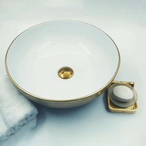 LAVABO NADGRADNI NA RAVNU PLOČU SOB/Z 01 fi400 GOLD ZLATNI – LINNI